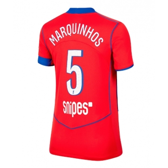 Billige Fotballdrakt Paris Saint-Germain Marquinhos #5 Replika Tredjedrakt Dame 2025-26 Kortermet